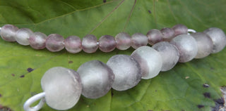 Recycled Glass Round Beads (Bodum) (Clear with Purple) *See Drop Down for Various Sizes - Mhai O' Mhai Beads
 - 1