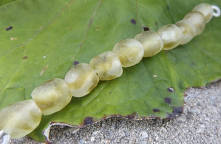 Recycled Glass Round Beads (Bodum) (Clear with Green) *See Drop Down for Various Sizes - Mhai O' Mhai Beads
 - 3