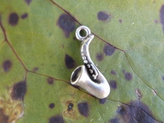 Charm  *Saxaphone .(Antique Silver Color)   Sold Individually. - Mhai O' Mhai Beads
