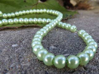 Glass Pearls * Grass Green (See drop down for available sizes) - Mhai O' Mhai Beads
 - 2