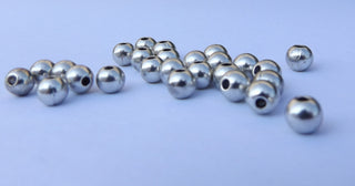 Beads (Metal) Round Spacer *5mm Silvertone (MR5MMSPL25)  (25 Beads) - Mhai O' Mhai Beads
 - 3