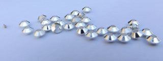 Beads - Metal (Diamond Cut Edge Disc)  3x5mm Bright Silvertone (Packed 25) - Mhai O' Mhai Beads
 - 3