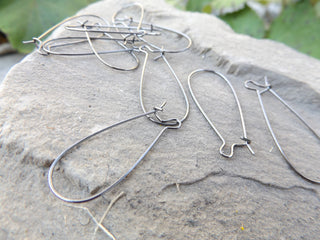 Brass Hoop Earrings *Kidney Style (packed 10 or Bulk) Gun Metal Color - Mhai O' Mhai Beads
 - 1