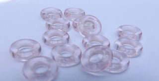 Czech Glass Donuts *Light Pink  (9 mm Size  Hole 4mm) - Mhai O' Mhai Beads
 - 1