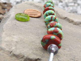 African Recycled Glass (Okata Beads)  *Green, Red, Blue and Yellow - Mhai O' Mhai Beads
 - 2
