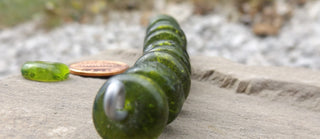 African Recycled Glass (Okata Beads)  * Deep Green - Mhai O' Mhai Beads
 - 3