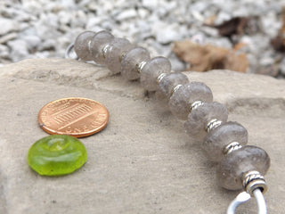 African Recycled Glass (Okata Beads)  * Pale Grey - Mhai O' Mhai Beads
 - 2