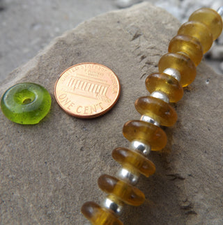 African Recycled Glass (Okata Beads)  * Shades of Amber - Mhai O' Mhai Beads
 - 2