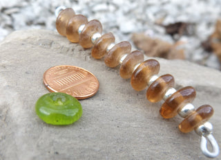 African Recycled Glass (Okata Beads)  * Browny Tan - Mhai O' Mhai Beads
 - 2