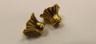 Cord End(s) 9 x 10 mm (5 mm hole) *Gold Color (packed 2 or Bulk) - Mhai O' Mhai Beads
 - 4