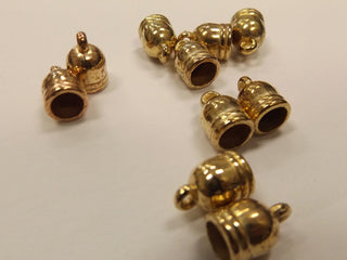 Cord End(s) 8 x 12 mm (6 mm hole) *Gold Color (packed 10 or Bulk) - Mhai O' Mhai Beads
 - 2