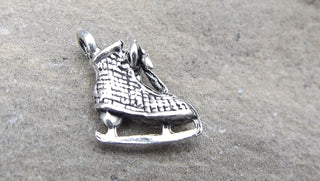 Ice Skate Charm   (10 x 13 mm)  Sold Individually or 10 Pack - Mhai O' Mhai Beads
 - 3