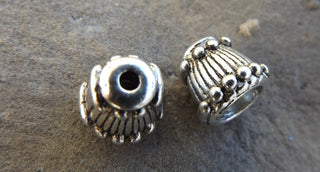 Tibetan Silver Bead Caps,  Cone, Antique Silver Color. - Mhai O' Mhai Beads
 - 1