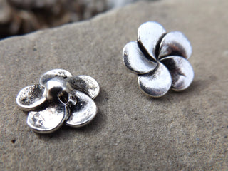 Button (METAL) Shank Style  Flower.  Sold Individually or Bulk - Mhai O' Mhai Beads
 - 2