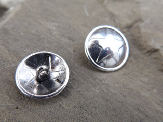 Button (METAL) Shank Style  Star Symbol Round.  Sold Individually or Bulk - Mhai O' Mhai Beads
 - 2