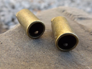 Alloy Teminators Cord Ends, Column, Antique Bronze, 27x10x13mm, Hole: 5mm (packed 4 or Bulk) - Mhai O' Mhai Beads
 - 4