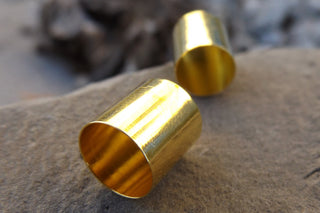 Brass Cord Ends, Golden (3 Available Sizes.  See Drop Down for options).  *PACKED 8 - Mhai O' Mhai Beads
 - 2