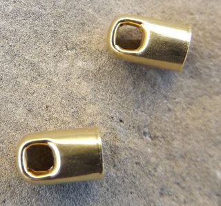 Cord Tips, Brass, Unplated, 5mm in diameter, 8mm long, hole: 3mm  (PACKED 20) - Mhai O' Mhai Beads
 - 4