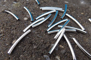 Tube Beads (Metal Brass) *Packed 25 (30x3mm) - Mhai O' Mhai Beads
 - 1