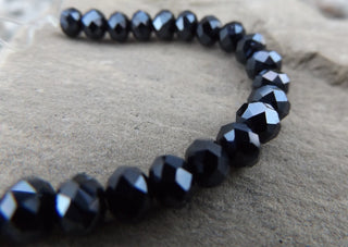 Crystal (Chinese) *Faceted Abacus (BLACK)   See drop down for size options - Mhai O' Mhai Beads
 - 1