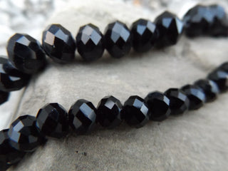 Crystal (Chinese) *Faceted Abacus (BLACK)   See drop down for size options - Mhai O' Mhai Beads
 - 4