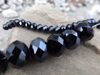 Crystal (Chinese) *Faceted Abacus (BLACK AB)   See drop down for size options - Mhai O' Mhai Beads
 - 1