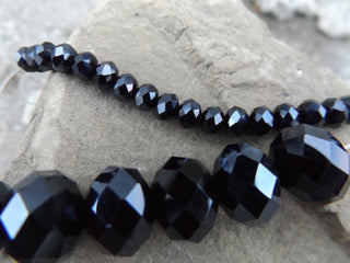 Crystal (Chinese) *Faceted Abacus (BLACK AB)   See drop down for size options - Mhai O' Mhai Beads
 - 2