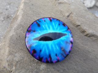 Cabochon (Glass)  *Dragon Eyes  20  mm Diam Size (See Drop Down for Color Options!) - Mhai O' Mhai Beads
 - 2