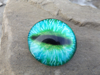 Cabochon (Glass)  *Dragon Eyes  20  mm Diam Size (See Drop Down for Color Options!) - Mhai O' Mhai Beads
 - 8