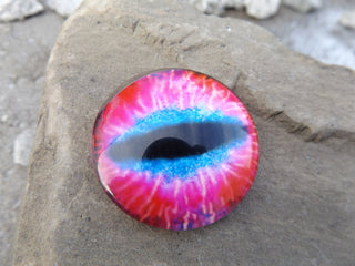 Cabochon (Glass)  *Dragon Eyes  40 mm Diam Size (See Drop Down for Color Options) - Mhai O' Mhai Beads
 - 11
