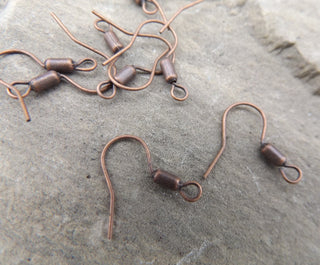 Ear Wire (Shepherds Hook) *Red Copper color (packed 12 or Bulk) - Mhai O' Mhai Beads
 - 1