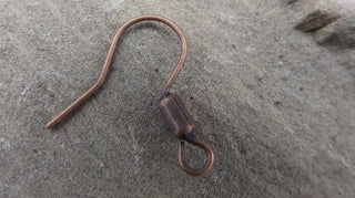 Ear Wire (Shepherds Hook) *Red Copper color (packed 12 or Bulk) - Mhai O' Mhai Beads
 - 3
