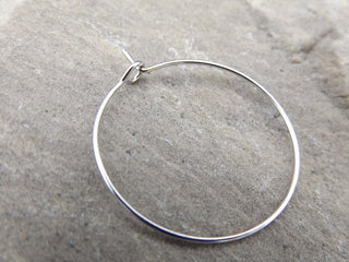 Wine Glass Charm Rings Hoop Earrings, (Brass) about 25mm in diameter, 0.8mm thick  (Packed 20 or Bulk) - Mhai O' Mhai Beads
 - 3