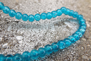 Glass Beads Crackle Glass Beads Strands, Round, DeepSkyBlue, 4mm; Hole: 1.1~1.3mm; about 100pcs/strand - Mhai O' Mhai Beads
 - 3