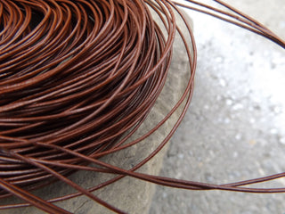 Leather Cording (Medium Brown) .8mm size - Mhai O' Mhai Beads
 - 2
