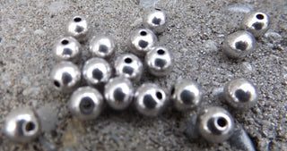 Spacer Beads (Metal) Round 6mm.  *Packed 100 (Silver Color) - Mhai O' Mhai Beads
 - 2