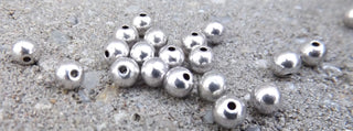 Spacer Beads (Metal) Round 6mm.  *Packed 100 (Silver Color) - Mhai O' Mhai Beads
 - 1
