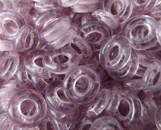 Czech Glass Donuts *SOFTEST PLUM (9 mm Size  Hole 4mm) - Mhai O' Mhai Beads
 - 1