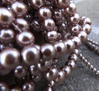 Glass Pearls * Rose Cafe au Lait (See drop down for available sizes) - Mhai O' Mhai Beads
 - 2