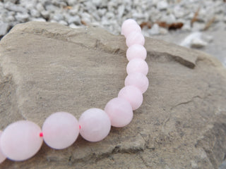 Rose Quartz (Frosted Round)  16 inch strand*10mm size - Mhai O' Mhai Beads
 - 2