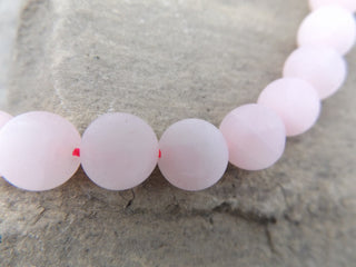 Rose Quartz (Frosted Round)  16 inch strand*10mm size - Mhai O' Mhai Beads
 - 1
