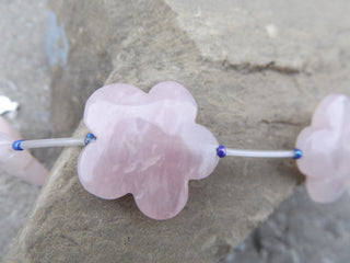 Rose Quartz (Flower Shape)  8 beads - Mhai O' Mhai Beads
 - 1