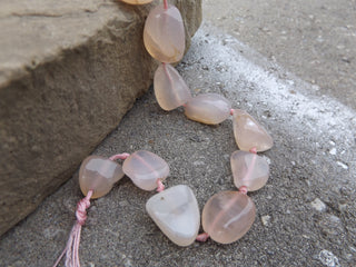 Rose Quartz (Large Nuggest)  16 inch strand *approx 12 to 18mm size nuggets - Mhai O' Mhai Beads
 - 1