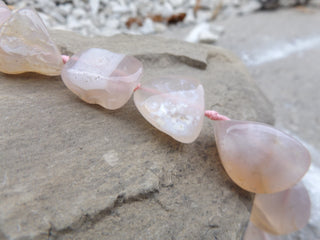 Rose Quartz (Large Nuggest)  16 inch strand *approx 12 to 18mm size nuggets - Mhai O' Mhai Beads
 - 2