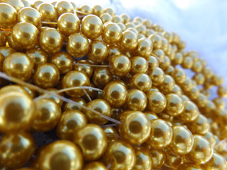 Glass Pearls * Gold (See drop down for available sizes) - Mhai O' Mhai Beads
 - 2