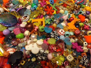 BEAD ASSORTMENT (Kids Beads)  *approx 150 gr mixed bag - Mhai O' Mhai Beads
 - 1