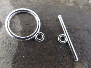 Toggle (Contemporary Sleek Round)  15x2mm Toggle  *Packed 3 (SEE DROPDOWN FOR COLOR OPTIONS) - Mhai O' Mhai Beads
 - 1