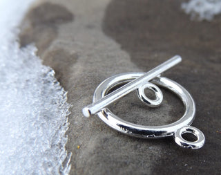 Toggle (Contemporary Sleek Round)  15x2mm Toggle  *Packed 3 (SEE DROPDOWN FOR COLOR OPTIONS) - Mhai O' Mhai Beads
 - 3