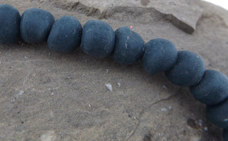 Copy of Sand Cast African Recycled Glass Rounds  (Tealish Green) * 5 Beads - Mhai O' Mhai Beads
 - 2