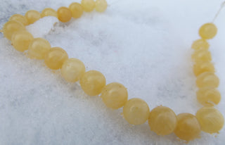 Jade (Natural Topaz Jade) 8mm Rounds *7.5 inch strand (approx 24 beads) - Mhai O' Mhai Beads
 - 1
